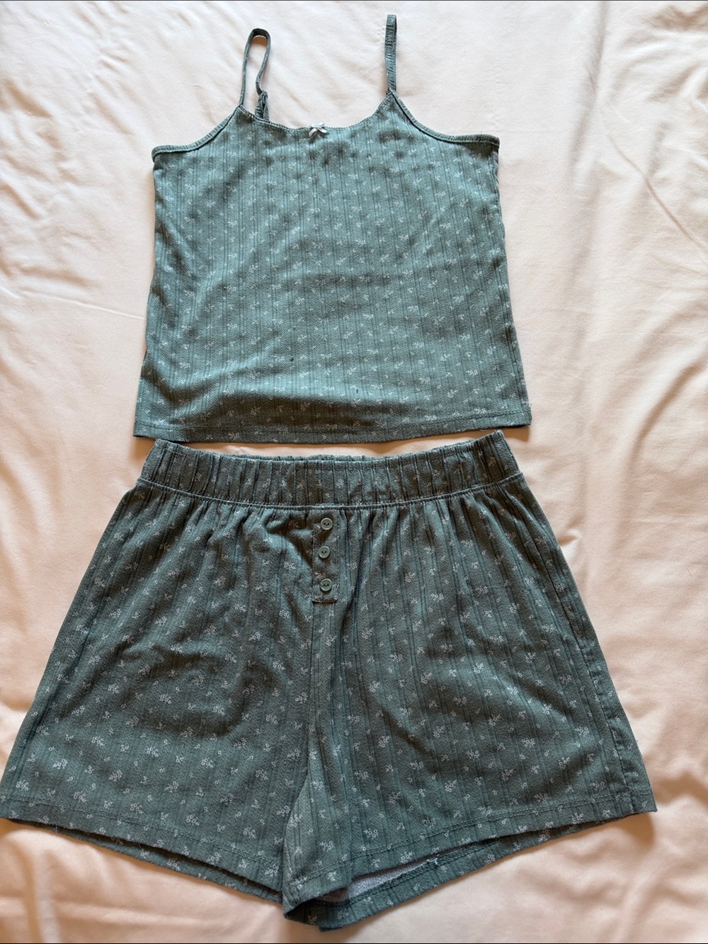 Soft Mint Green Camisole & Shorts Pajama Set